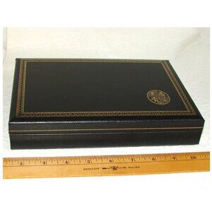 Vintage Men’s Swank Jewelry Box, 'Designer Philippe' Black Leatherette, Sweden
